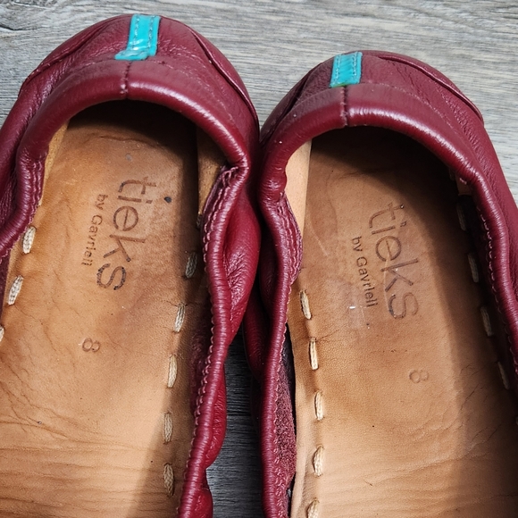 Tieks Gavrieli Ballet Flats Burgundy Red Leather Flats - Picture 13 of 15
